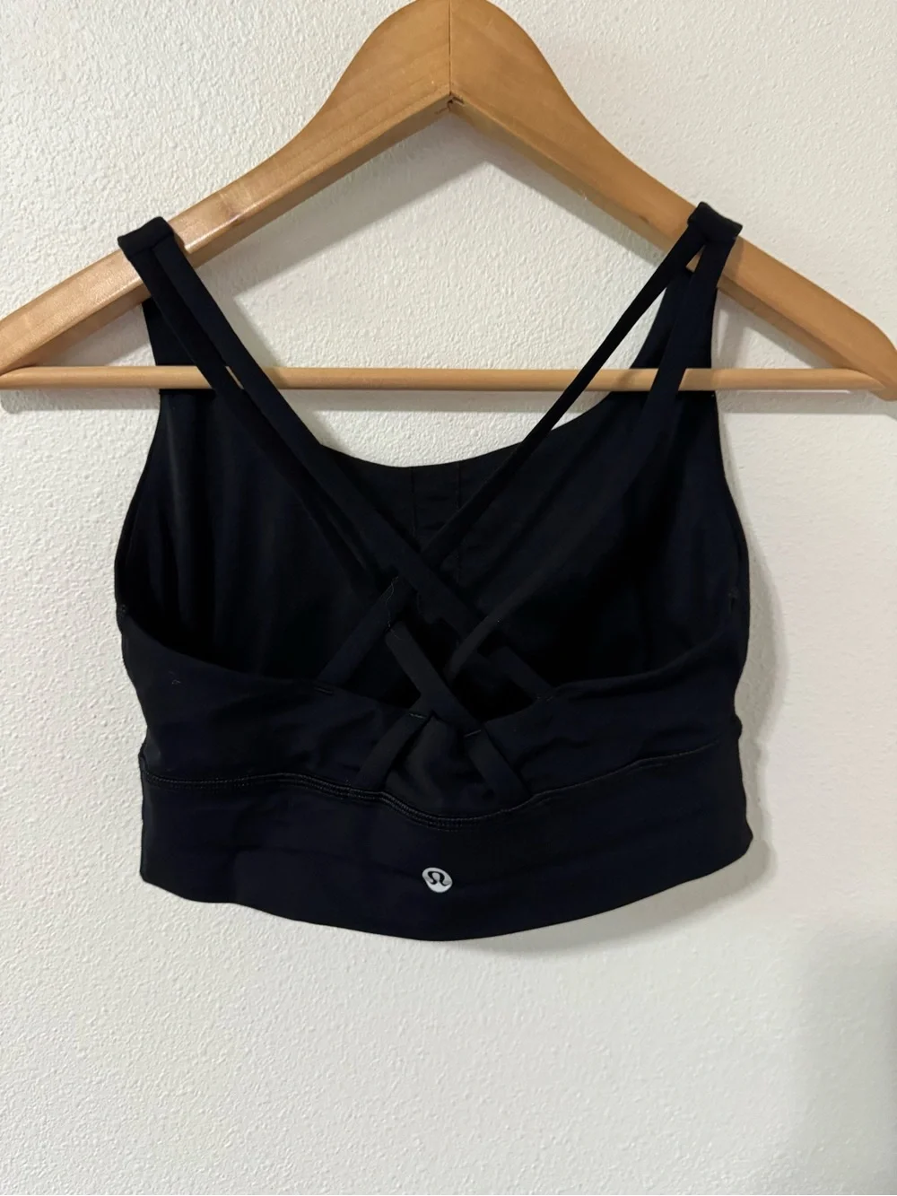 Lululemon Energy Bra Long Line Black Strappy Workout Gym Athleisure-6